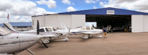 Fixed Wing Aviation Maintenance hangar and Cirrus airplanes