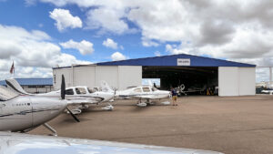 North ramp of FWA hangar